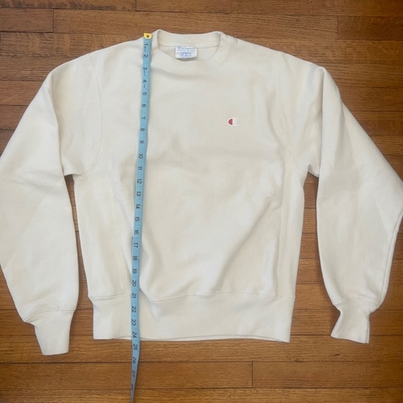 Champion Reverse Weave White Crewneck Sweatshirt Mens/Unisex Size XS - Picture 5 of 9
